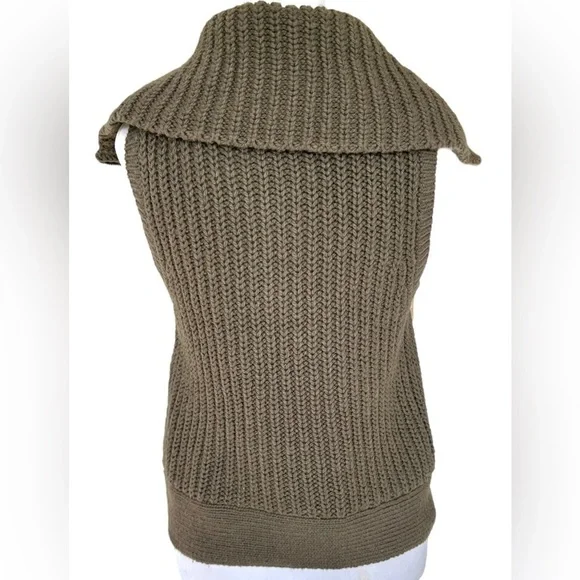 American Eagle Y2K Cable Knit Sweater Vest Sz M Chunky Wool Boho Hippie Granola - Picture 6 of 7